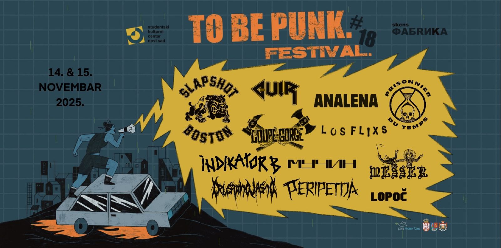 Osamnaesti To Be Punk festival 14. i 15. studenog 2025. u SKCNS Fabrici